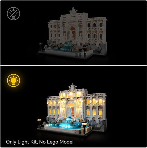مجموعة إضاءة LED Kyglaring متوافقة مع مكعبات البناء Lego Trevi Fountain 21062، ترقية ملحقات الإضاءة الخافتة لجهاز التحكم عن بعد لمجموعة نماذج Lego 21062، الأضواء فقط، الطراز غير متضمن in Kuwait