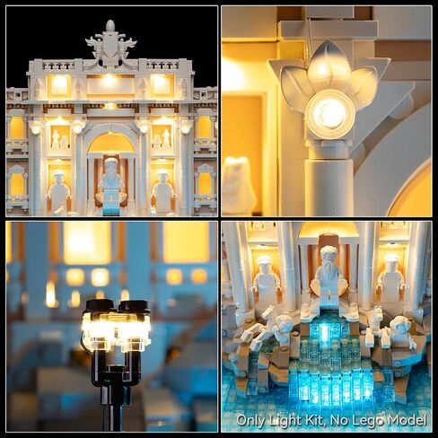 مجموعة إضاءة LED Kyglaring متوافقة مع مكعبات البناء Lego Trevi Fountain 21062، ترقية ملحقات الإضاءة الخافتة لجهاز التحكم عن بعد لمجموعة نماذج Lego 21062، الأضواء فقط، الطراز غير متضمن in Kuwait