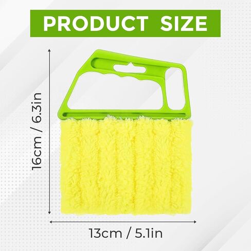 2-Pack Microfiber Blind Cleaner Tools - 7-Finger Washable Duster for Venetian Blinds, AC Vents, Fans & Wood Surfaces - Flexible Head with Non-Slip Handle in Saudi Arabia