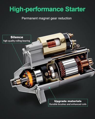 New Starter 17986N Replacement for Buick Enclave LaCrosse Rendezvous, for Cadillac SRX STS XTS, for Chevy Captiva Sport Impala Limited Traverse, for GMC Acadia Limited,for Pontiac, for Saturn in Kuwait