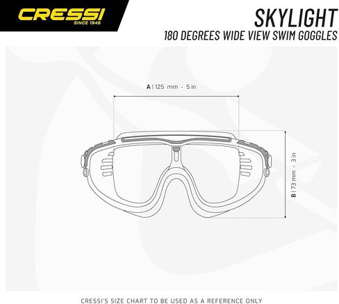 Cressi Skylight، Clear-Black/Blue، عدسة شفافة [نسخة مكررة] in Saudi Arabia