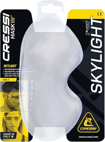Cressi Skylight، Clear-Black/Blue، عدسة شفافة [نسخة مكررة] in Saudi Arabia