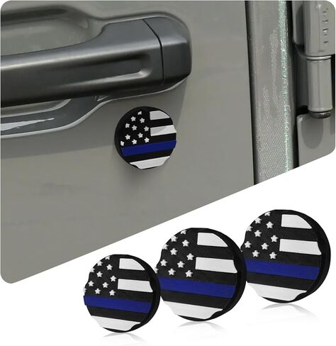 CusDusk 3 Pack Strong Magnetic Keyhole Covers for JL/JT (2018-2025) - Door Lock Covers for Keyhole Protection,3D Printed External Accessories (Red-Line) in Saudi Arabia
