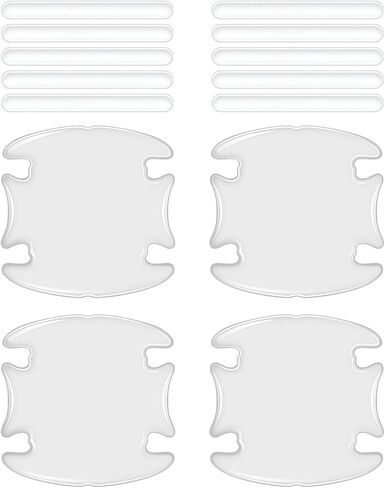 8 PCS Car Door Handle Protector, Transparent Car Door Cup Protector, Waterproof Anti-Scratch Bumper Trim Guard Sticker, Universal Auto Exterior Accessories Protection Film in Saudi Arabia