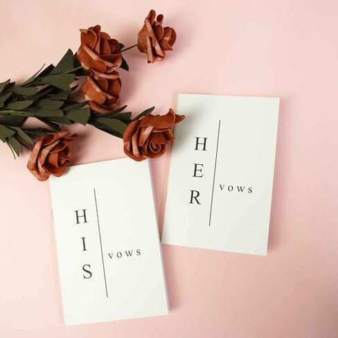 yeencheer Wedding Vow Books His and Hers - Lined Paper Vow Books for Wedding, Wedding Notebook Wedding Keepsake for Newly Couples in Saudi Arabia