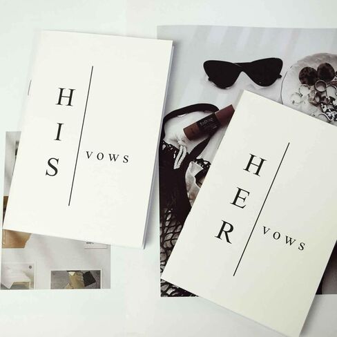 yeencheer Wedding Vow Books His and Hers - Lined Paper Vow Books for Wedding, Wedding Notebook Wedding Keepsake for Newly Couples in Saudi Arabia
