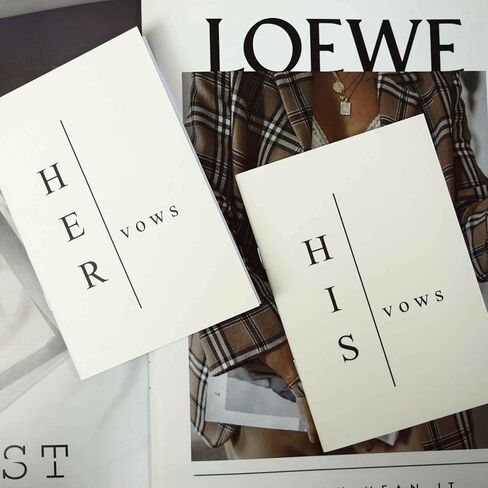 yeencheer Wedding Vow Books His and Hers - Lined Paper Vow Books for Wedding, Wedding Notebook Wedding Keepsake for Newly Couples in Saudi Arabia