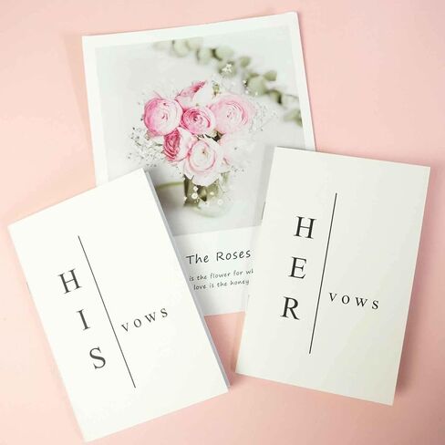 yeencheer Wedding Vow Books His and Hers - Lined Paper Vow Books for Wedding, Wedding Notebook Wedding Keepsake for Newly Couples in Saudi Arabia