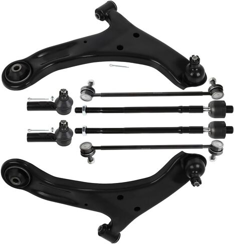 SCITOO 8pcs Front Suspension Kit Lower Control Arm with Ball Joint fit 2006-2013 for Suzuki Grand Vitara Inner Outer Tie Rod End Sway Bar Link in Saudi Arabia