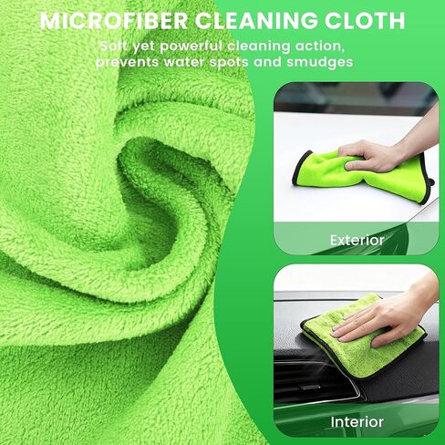 Car Wash Brush with Long Handle, 60'' Car Wash Mop, 7Pcs Chenille Microfiber Cars Washing Kit with Window Squeegee/Microfiber Towels /Wheel Brush for Cars RV Truck Boat Floor Window, Blue in Saudi Arabia