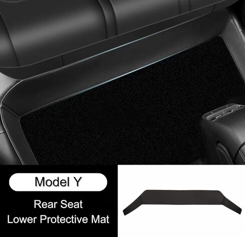 Premium Rear Seat Lower Protective Mat Custom Fit for Tesla Model Y 21'-25' - Durable, Waterproof, Easy Installation, Anti-Slip - Perfect for Families and Pets, Black in Saudi Arabia
