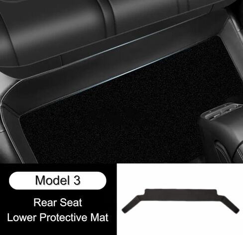 Premium Rear Seat Lower Protective Mat Custom Fit for Tesla Model Y 21'-25' - Durable, Waterproof, Easy Installation, Anti-Slip - Perfect for Families and Pets, Black in Saudi Arabia