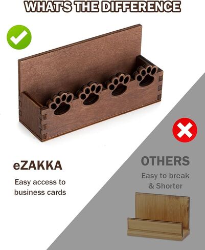 eZAKKA 2 حامل بطاقات عمل، حامل بطاقات عمل خشبي لمنظم سطح المكتب والمنزل والمكتب (مخلب) in Kuwait