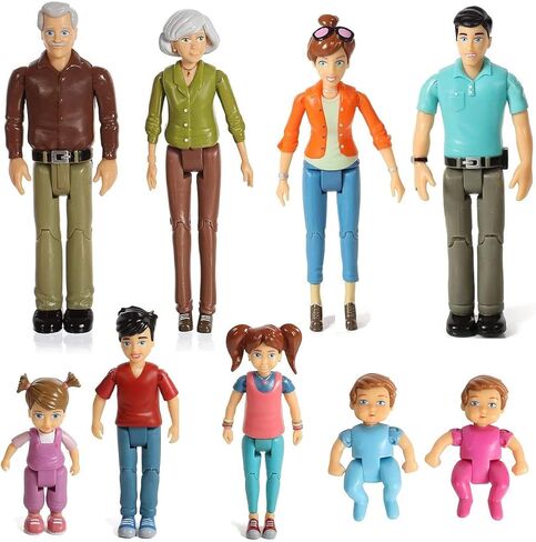 مجموعة دمى بيفرلي هيلز TM Sweet Li'l Family Dollhouse People مجموعة من شخصيتين مجسمتين للأم والأب، ملحقات بيت الدمية للأطفال الصغار in Saudi Arabia