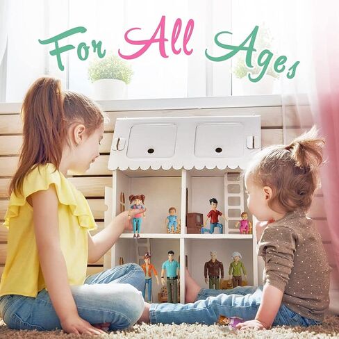 مجموعة دمى بيفرلي هيلز TM Sweet Li'l Family Dollhouse People مجموعة من شخصيتين مجسمتين للأم والأب، ملحقات بيت الدمية للأطفال الصغار in Saudi Arabia