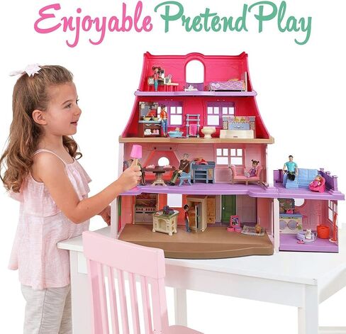مجموعة دمى بيفرلي هيلز TM Sweet Li'l Family Dollhouse People مجموعة من شخصيتين مجسمتين للأم والأب، ملحقات بيت الدمية للأطفال الصغار in Saudi Arabia