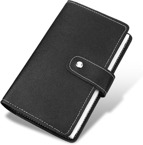 1 Pcs Credit Card Holder, Business Cards Organizer, Leather Tag Holder, Leather Business Cards Organizer with 96 Card Slots for Managing Your Different Badges to Prevent Loss or Damage (Blue) in Saudi Arabia