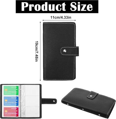 1 Pcs Credit Card Holder, Business Cards Organizer, Leather Tag Holder, Leather Business Cards Organizer with 96 Card Slots for Managing Your Different Badges to Prevent Loss or Damage (Blue) in Saudi Arabia