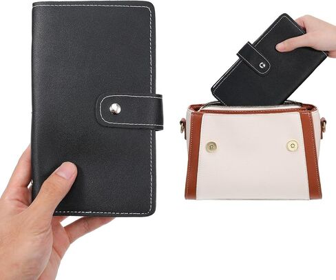 1 Pcs Credit Card Holder, Business Cards Organizer, Leather Tag Holder, Leather Business Cards Organizer with 96 Card Slots for Managing Your Different Badges to Prevent Loss or Damage (Blue) in Saudi Arabia