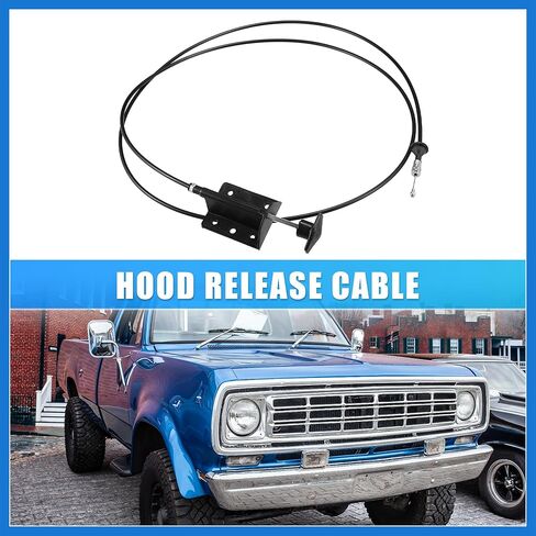 Hood Release Cable for Dodge D150 D250 W150 W250 Ramcharger 1981-1993 for Dodge W100 1984-1989 No.55024942 Front Hood Latch Lock Control Cable Auto Accessories in Saudi Arabia