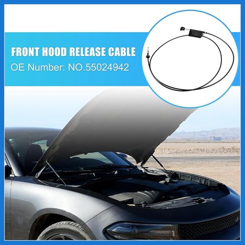 Hood Release Cable for Dodge D150 D250 W150 W250 Ramcharger 1981-1993 for Dodge W100 1984-1989 No.55024942 Front Hood Latch Lock Control Cable Auto Accessories in Saudi Arabia