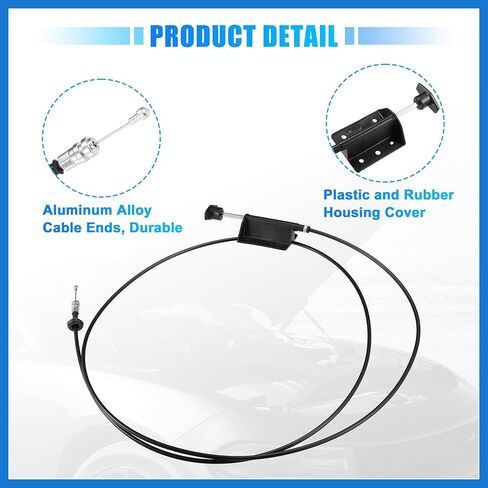 Hood Release Cable for Dodge D150 D250 W150 W250 Ramcharger 1981-1993 for Dodge W100 1984-1989 No.55024942 Front Hood Latch Lock Control Cable Auto Accessories in Saudi Arabia