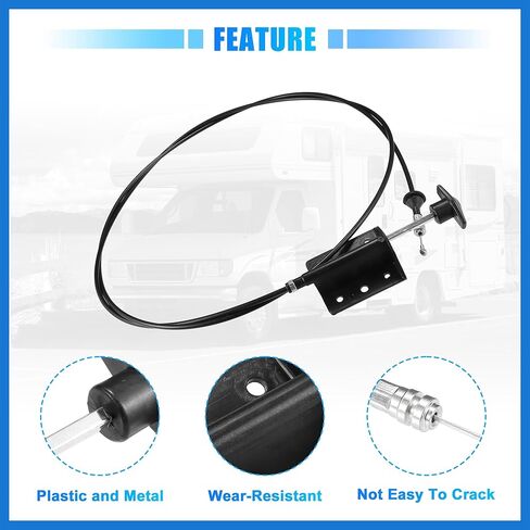Hood Release Cable for Dodge D150 D250 W150 W250 Ramcharger 1981-1993 for Dodge W100 1984-1989 No.55024942 Front Hood Latch Lock Control Cable Auto Accessories in Saudi Arabia