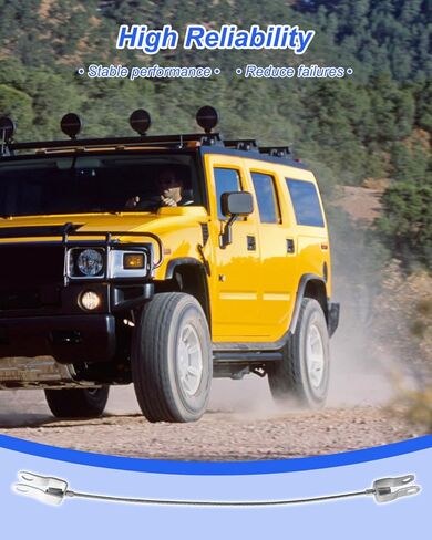 كابل غطاء محرك السيارة من الفولاذ المقاوم للصدأ مناسب لسيارة Hummer H2 2003-2009، استبدال خط قفل أمان كابل فحص الغطاء 15146196، الجانب الأمامي الأيمن أو الأيسر in Saudi Arabia