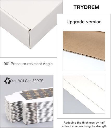 Small Shipping Boxes 8x8x3 Inch 30 Pack, White Mailer Packaging Box, Corrugated Cardboard Boxes for Small Business Gift Literature Shipping in Saudi Arabia