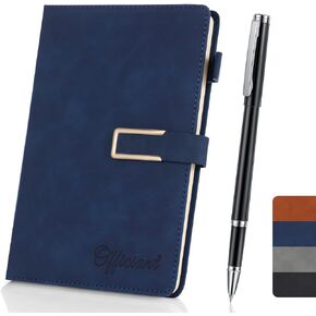 Hoolerry Wedding Officiant Book Wedding Journal Notebook with Black Ink Pen Ceremony Book 200 Pages Leather Hardcover Journal 5.7 x 8.2 Inches Officiant Gift for Pastor Ministers Sermon (Black)