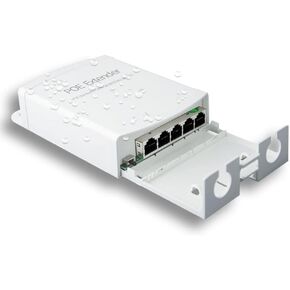 Poe Extender, 1 in 4 Out PoE+ Repeater, 10/100Mbps, Extends 250m, 60W Comply with IEEE802.3af/at for PoE Switch/Injector and Security POE Camera Over Cat5/6 Cable