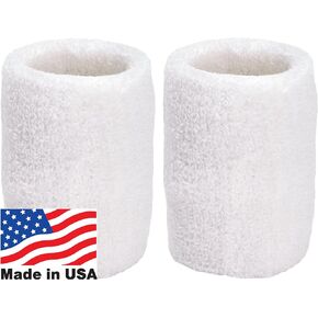 Unique Sports Thick Wristbands, One Size, White