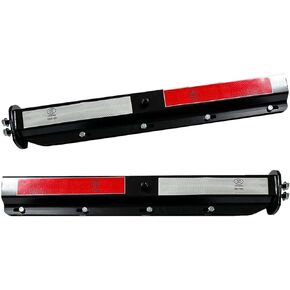 BST BSSP Pair Universal Heavy Duty Straight Semi Truck Mud Flaps Hanger for 1-1/8" 1.125" Bolt Pattern Tractors Trailers Freightliner Kenworth Peterbilt Black HD Splash Mud Guard Mudflaps Bracket