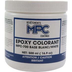 MPC Base Epoxy Pigment, Industrial-Grade Epoxy Resin Dye for Homes and Commercial Spaces, 16.9 Fluid Ounces, White