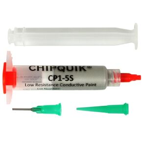 Chip Quik CP1-10S Conductive Paint 10g/10cc Syringe - Low Resistance (10g/10cc Syringe)