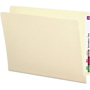 Smead End Tab File Folder with Product Protection, Reinforced Straight-Cut Tab, Letter Size, Manila, 100 per Box (24113)