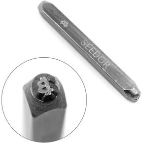 SEEDOR Bitcoin Letter Punch - Premium Quality Bitcoin Logo Stamp Made of Hardened Steel, for Embossing Metal, Leather & Wood, Coins.