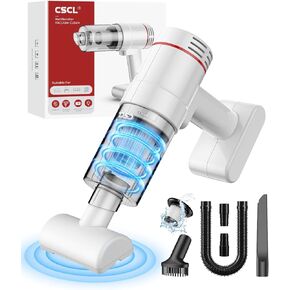 CSCL Handheld Car Vacuum Cleaner Cordless, 15000PA Powerful Suction Car Vacuum High Power Cleaner with LED Light & Multi Accessories, Portable Mini Hand Held Car Vacuum Cleaner for Car Home Office in Kuwait