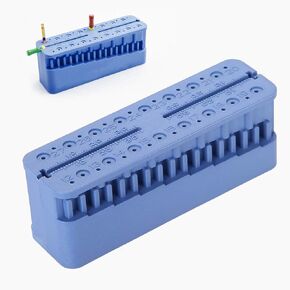 Dental Endo Block Files Measuring Tools Endodontic Ruler Test Board, Professional Dental Measuring Instruments, Used in Root Canal Measurement(dark blue)