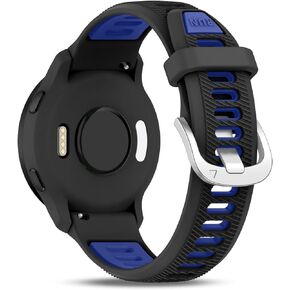 أشرطة ساعة بوليسي سيليكون 18 مم 20 مم 22 مم متوافقة مع Garmin Venu 2S/Vivoactive 4S/Venu 3S/Forerunner 265S، Garmin Venu/Venu Sq/Forerunner 55/Vivoactive 5، Garmin Venu 2/Venu 3/Vivoactive 4 للرجال والنساء