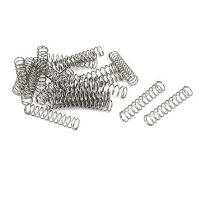uxcell Compression Spring,304 Stainless Steel,5mm OD,0.5mm Wire Size,25mm Free Length,Silver Tone,20Pcs