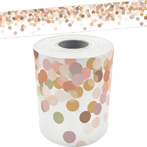 Teacher Created Resources Calming Confetti Straight Rolled Border Trim - 50ft - Decorate Bulletin Boards, Walls, Desks, Windows, Doors, Lockers, Schools, Classrooms, Homeschool & Offices