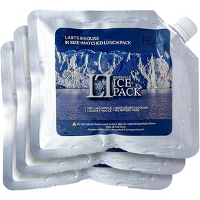 Chill Ice Packs - Pack of 5 - Reusable Freezer Packs - Ideal for Coolers, Picnics, Camping and Lunch Box