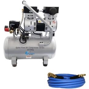 كاليفورنيا اير تولز 4710SQH تدفق هادئ 1.0 حصان، 4.7 جالون. ضاغط هواء بخزان فولاذي مع خرطوم هواء هجين مقاس 25 بوصة in Kuwait