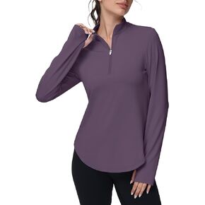 GGOV Women's Golf Polo Long Sleeve Workout Tops V Neck UPF 50+ Sun Protection Quick Dry Lightweight Active Tennis Shirts