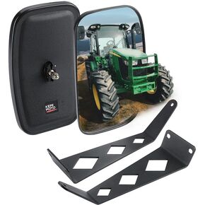 KEMIMOTO Tractor Side Mirrors Compatible with John Deere 5000 & 6000 Series - Improved Visibility and Safety While Operating Your Tractor