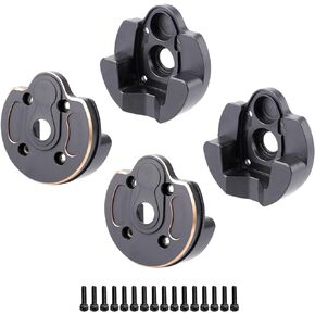 HobbyPark Brass Front and Rear Portal Weights Covers for Axial Capra 1.9 and SCX10 III Crawler Upgrades Parts, 4 Pieces (Gold)