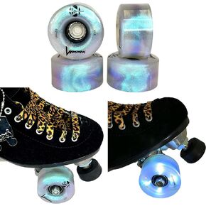 Luminous LED Quad Wheels Black Pearl 62mm 4pack
