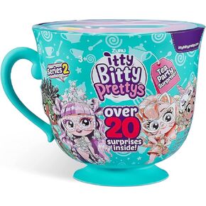 Tea Party Surprise Teacup Dolls Playset (Series 1) by ZURU Toys for Girls (Over 25 Surprises) - Kitten and Princess, Pink Large Tea Cup