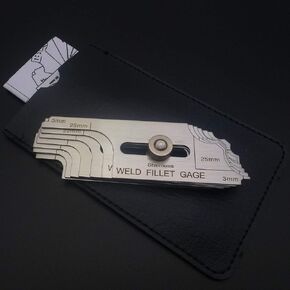 GZTIGWELD MG-11 Gauge 7piece Fillet Weld Set Gage Welding Inspection Test Ulnar Metric Stainless Steel